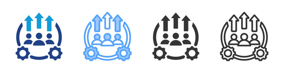 Human Development icon set multiple style collection