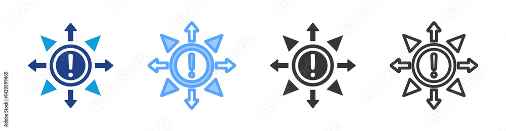 Aufkleber various ways icon set multiple style collection