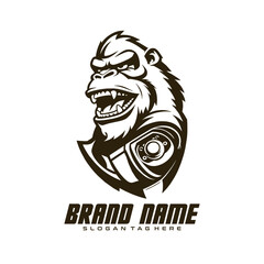 Majestic Gorilla Illustration Vector Art Powerful Animal Design