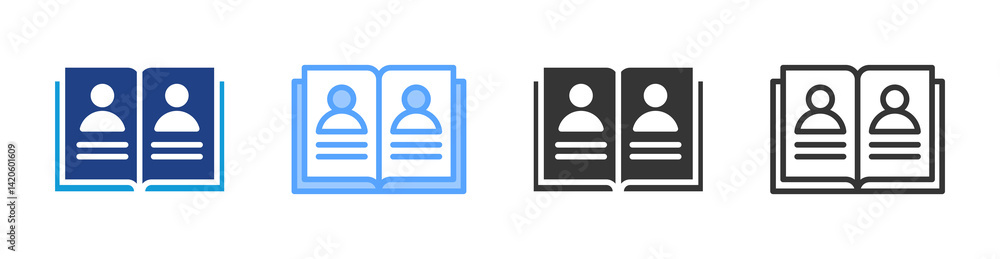 Poster Alumni icon set multiple style collection
