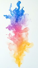 Liquid dye expression, colorful ink splash creating vibrant patterns, multicolor ink diffusion