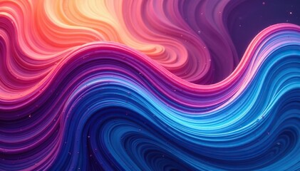 Obraz premium Fluid, swirling digital design repeating endlessly, graphics, illustration, trend