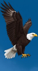 Obraz premium Illustrative Tribute to the American Bald Eagle: A Symbol of Resilience and Freedom 