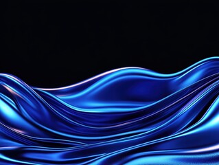 Obraz premium Fluid, vibrant blue waves
