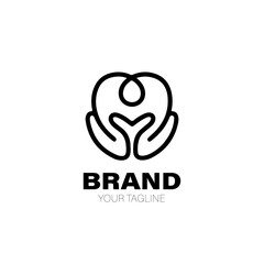Parenting Logo. Parenting Logo Design. Parenting Logo Brand. Parenting Logo Vector Design Isolated on White Background
