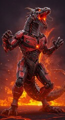 Fototapeta premium robot dragon