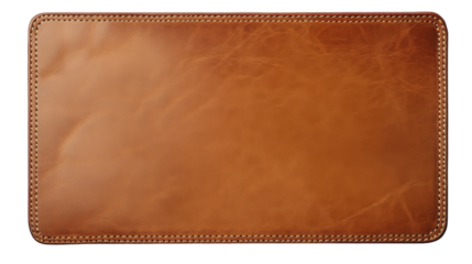 Textured Leather Accessory: A close-up view of a finely crafted leather accessory, showcasing the intricate texture, stitched edges, and warm, inviting tones. 