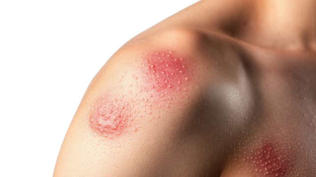 Skin Irritation: Close-up view of irritated skin, a common medical condition often causing discomfort.