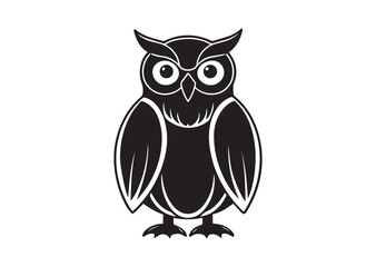 Naklejka premium Owl silhouette vector