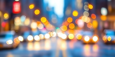 City Night Lights Blurred