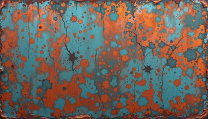 An aged copper metallic texture featuring a weathered patina finish, with patches of green oxidation adding depth and character to the surface.