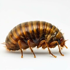 Striped Insect Macro Photography: Close-up View of a Tiny Creature