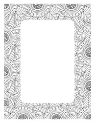 Flower Borders Coloring Books -KDP