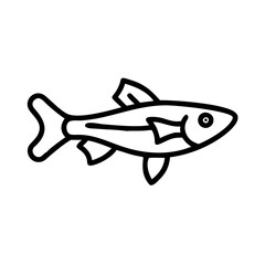 endler s livebearer fish  line drawn outline vector art - illustration endler s livebearer fish, isolated transparent background