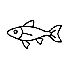 otocinclus fish line drawn outline vector art - illustration otocinclus fish, isolated transparent background