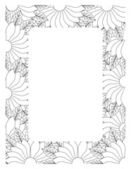 Obraz premium Flower Borders Coloring Books -KDP