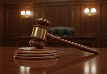 Gavel court law justice legal judge courtroom wooden symbol authority decision hammer auction object