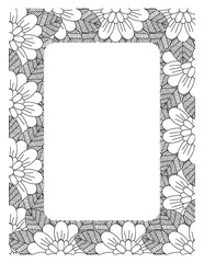 Flower Borders Coloring Books -KDP