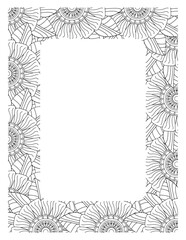 Flower Borders Coloring Books -KDP