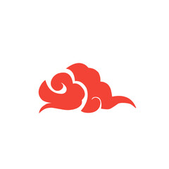 red chinese cloud illustration