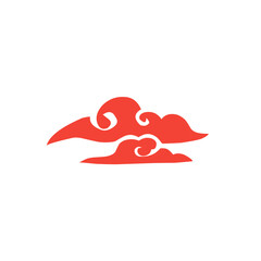 red chinese cloud illustration
