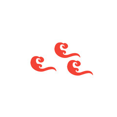 red chinese cloud illustration