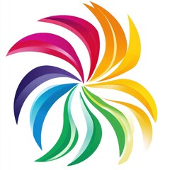 Fototapeta premium Spiraling Burst of Vibrant Colors - Abstract Design with Dynamic Rainbow Swirls and Modern Artistic Flair