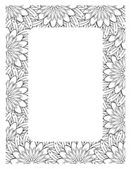 Flower Borders Coloring Books -KDP