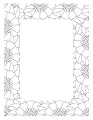Flower Borders Coloring Books -KDP
