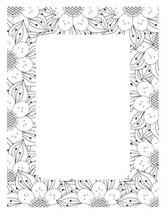 Flower Borders Coloring Books -KDP