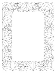 Obraz premium Flower Borders Coloring Books -KDP