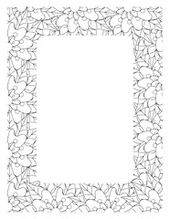 Flower Borders Coloring Books -KDP
