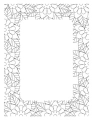 Flower Borders Coloring Books -KDP