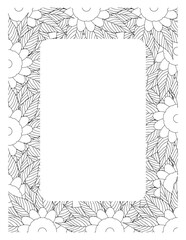 Flower Borders Coloring Books -KDP