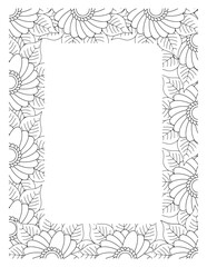 Flower Borders Coloring Books -KDP