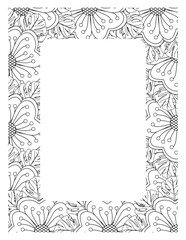 Flower Borders Coloring Books -KDP