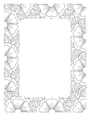 Flower Borders Coloring Books -KDP