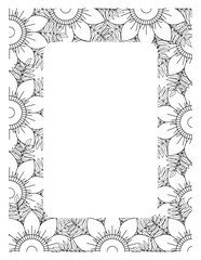 Flower Borders Coloring Books -KDP