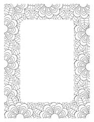 Flower Borders Coloring Books -KDP