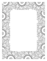 Flower Borders Coloring Books -KDP