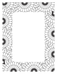 Obraz premium Flower Borders Coloring Books -KDP
