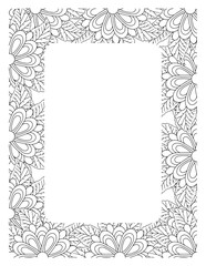 Flower Borders Coloring Books -KDP