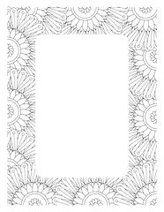 Flower Borders Coloring Books -KDP