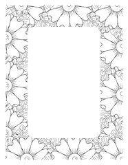 Flower Borders Coloring Books -KDP