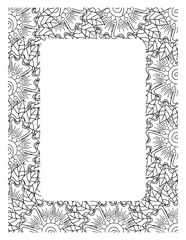 Flower Borders Coloring Books -KDP