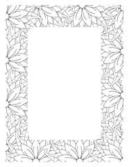 Flower Borders Coloring Books -KDP