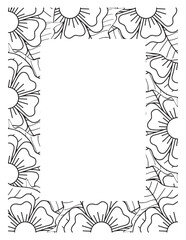 Flower Borders Coloring Books -KDP