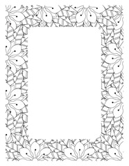 Flower Borders Coloring Books -KDP
