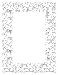 Flower Borders Coloring Books -KDP