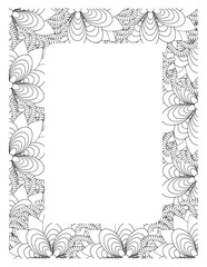 Flower Borders Coloring Books -KDP